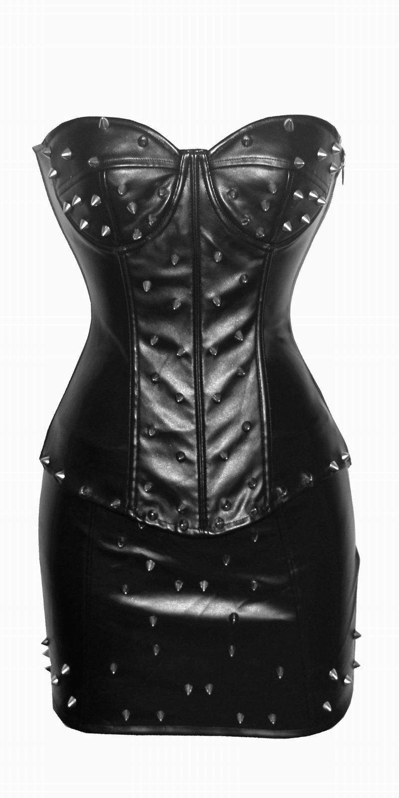 Corset and skirt with spikes